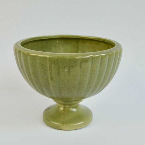 Haeger Pottery Green Speckled Footed Pedestal Planter USA - Picture 1 of 5